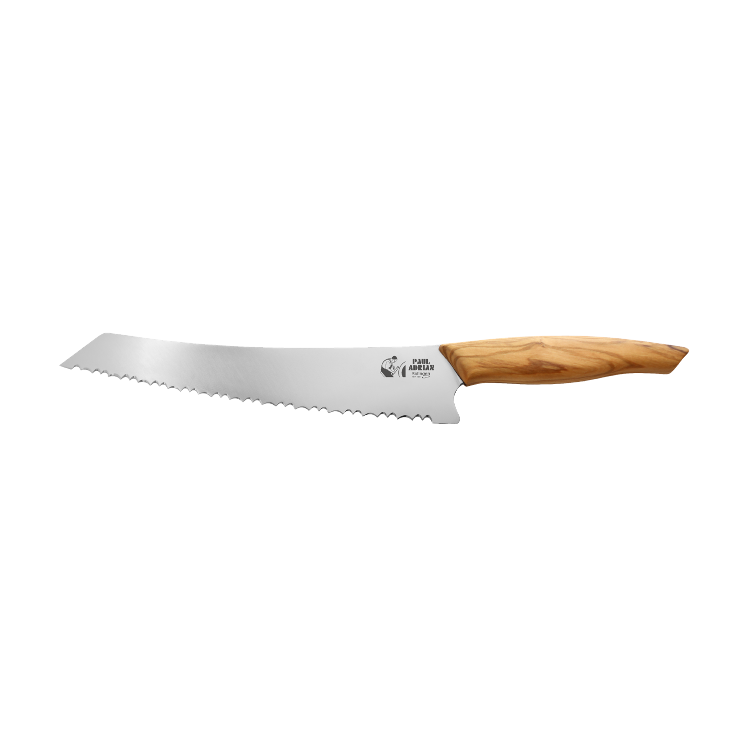 Hochwertiges Messer, Beluga Brotmetz mit Doppelseitiger Welle und Holzgriff zum perfekten Brotschneiden.